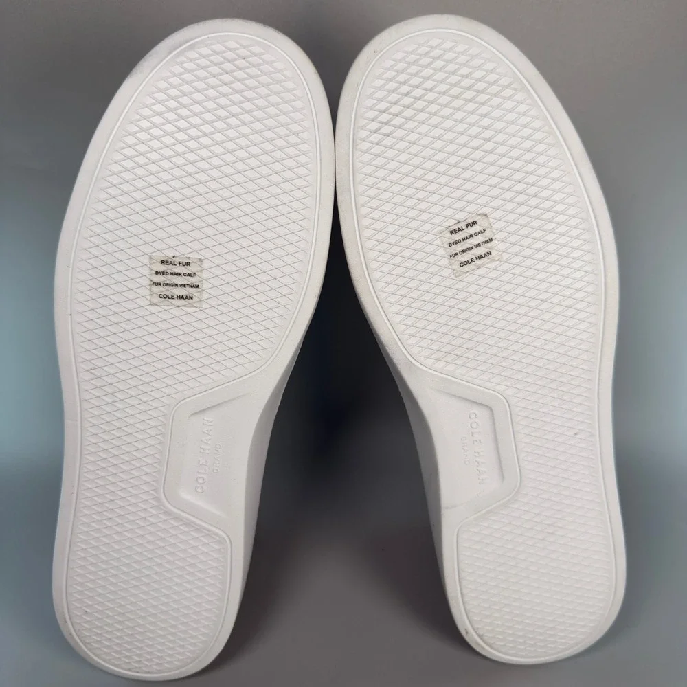 Cole Haan GrandPro Rally Court Womens 9 Dress Sneaker White Jaguar Low Lace Shoe